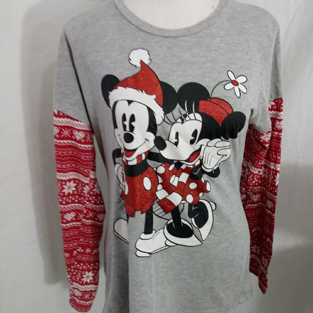 Disney Wmns  Juniors Mickey & Minnie Tshirt Sz XL